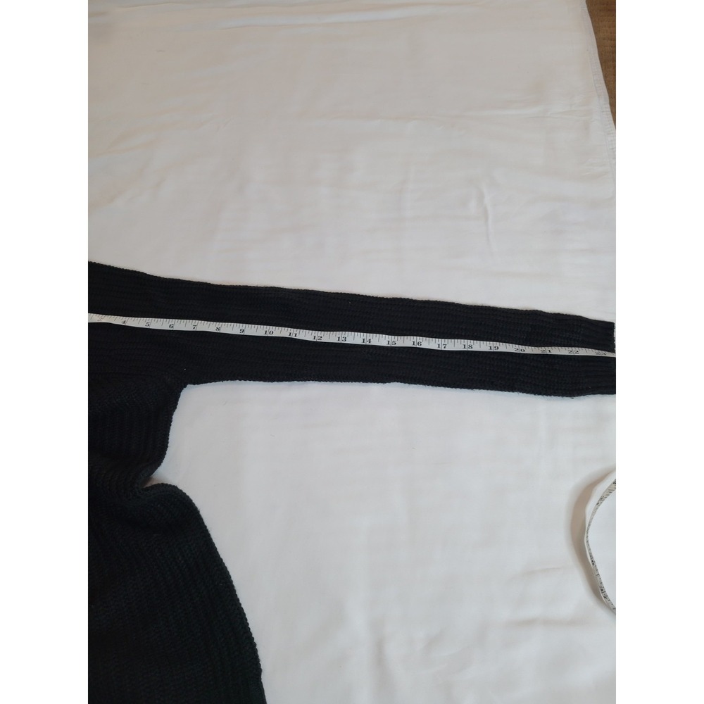 Ambiance‎ Apparel 100% Acrylic Black Sweater Folded Wide Neck Long Sleeve Sz S - Picture 10 of 16